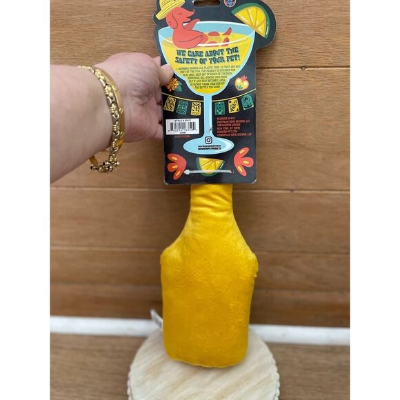 NWT Tequila Bottle Dog Toy With Squeaker & Crinkle 15" Plush For Play & Fetch Ye - Picture 2 of 4